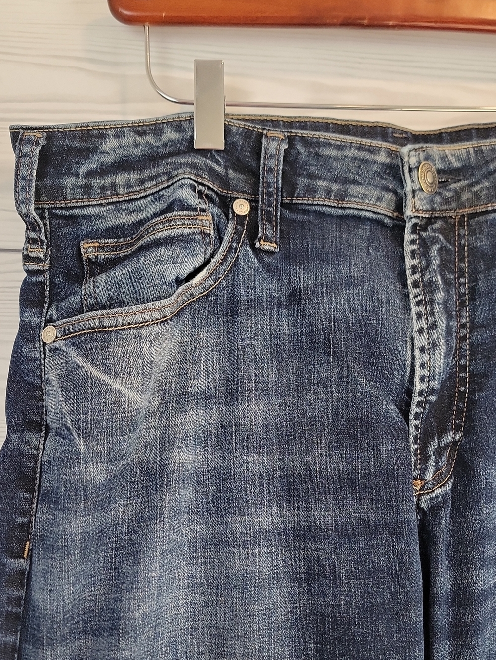 Silver Eddie Dark Indigo Denim Men’s Jean Size 33" X 30" - Picture 4 of 16